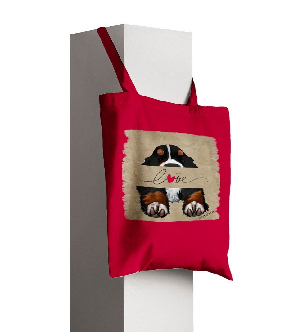 D˙Bern Designe long handle tote bag BernLove red