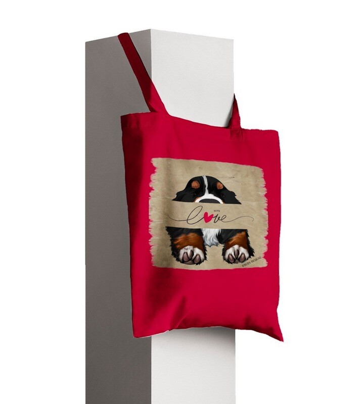 D˙Bern Designe long handle tote bag BernLove red