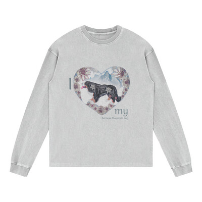 D˙Bern Designe snow washed Berner heart sweatshirt / 9 colors