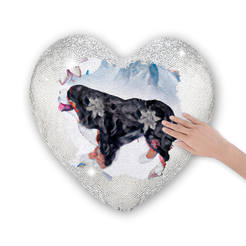 D˙Bern Designe ​ Heart sequins/ glitters pillow case / 4 colors of glitters