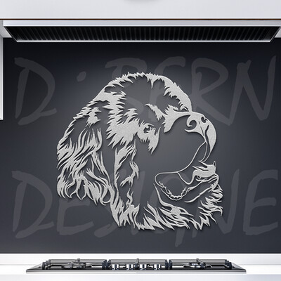D&#39;Bern Designe Metal D&#39; NEWFOUNDLAND head / in 5 colors