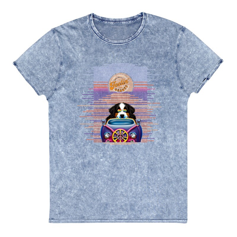 D˙Bern Designe Feelin˙ Groovy Unisex Denim T-Shirt