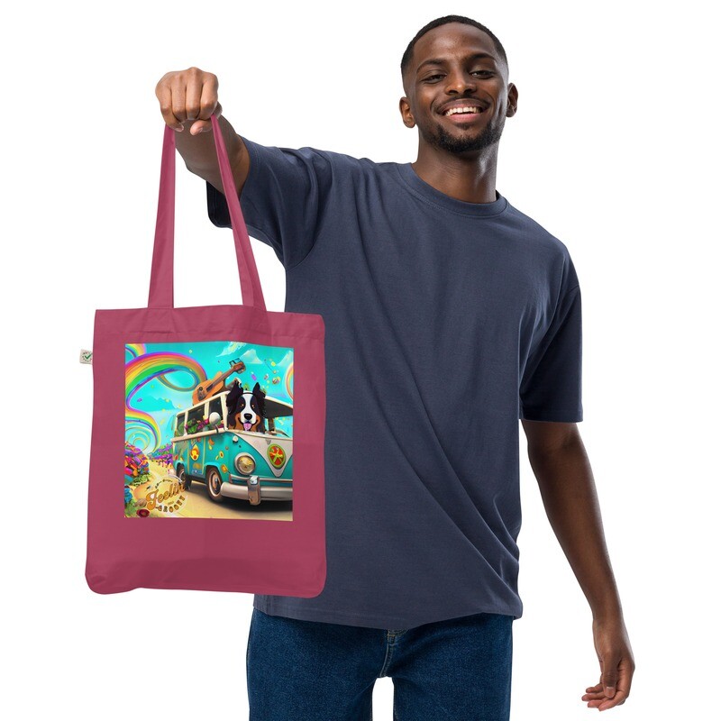 D˙Bern Designe Feelin˙Groovy on the road  organic fashion tote bag/4 colors