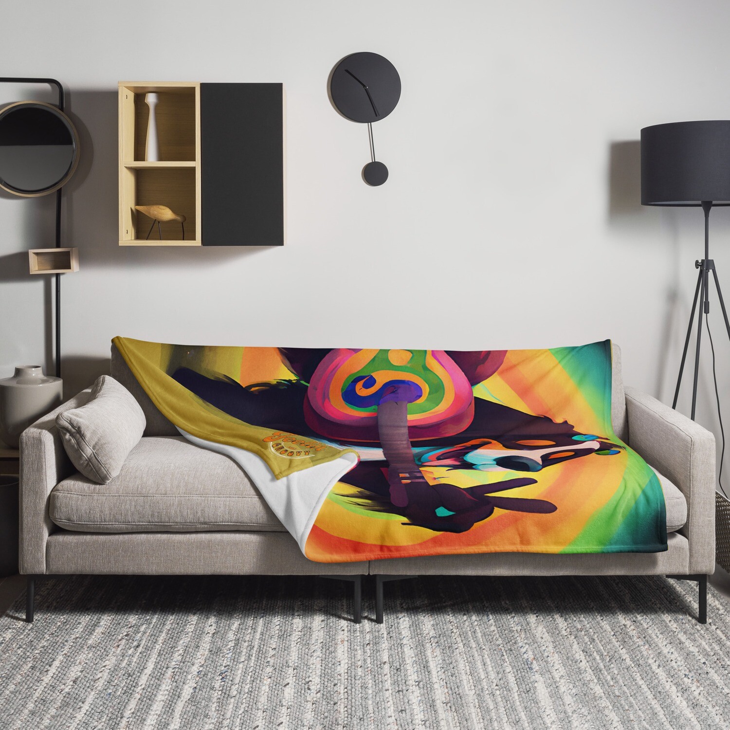 D˙Bern Designe Feelin˙Groovy music Throw Blanket / 2 sizes, Size: 60×80