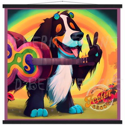 D˙Bern Designe Feelin˙Groovy  Music  semi-glossy paper poster with Hanger/  3 sizes / 3 colors frame