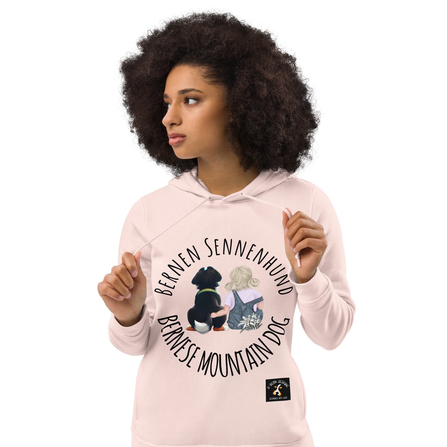D˙Bern Designe Women&#39;s ECO/Organic fitted BernKid hoodie / pastel colors