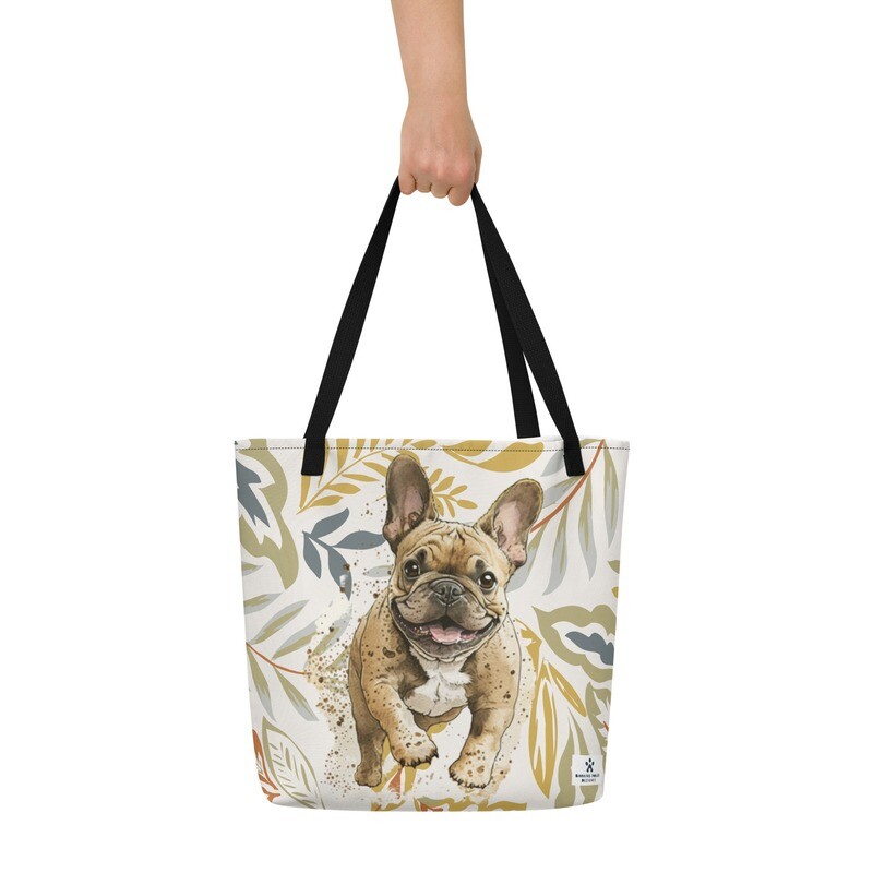 D˙Bern Designe French Bulldog Large Tote Bag