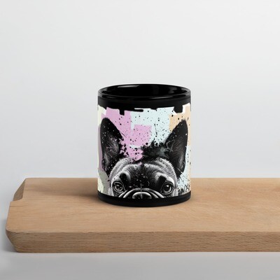 D8Bern Designe French Bulldog H Black Glossy Mug / 2 sizes