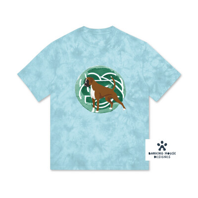 ​Barking House Boxer Unisex Heavy Cotton Oversized Tie-Dye T-Shirt / 4 colors