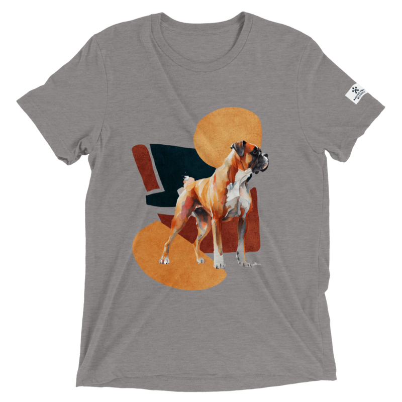 Barking House triblend Unisex Crewneck T-shirt Boxer / 4 colors