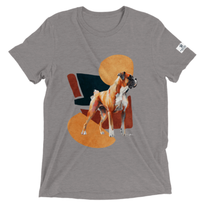 Barking House triblend Unisex Crewneck T-shirt Boxer / 4 colors