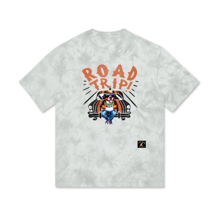 D˙Bern Designe Berner Road Trip Unisex Heavy Cotton Oversized Tie-Dye T-Shirt / 4 colors