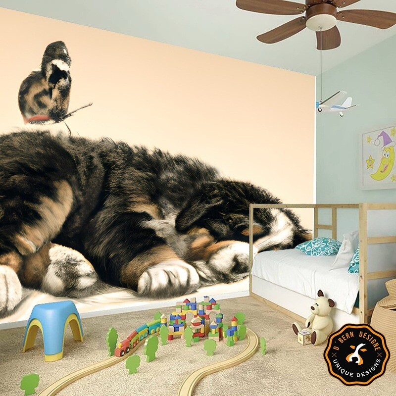 ​D˙Bern Designe  wall sticker Berner pup &amp; buterfly