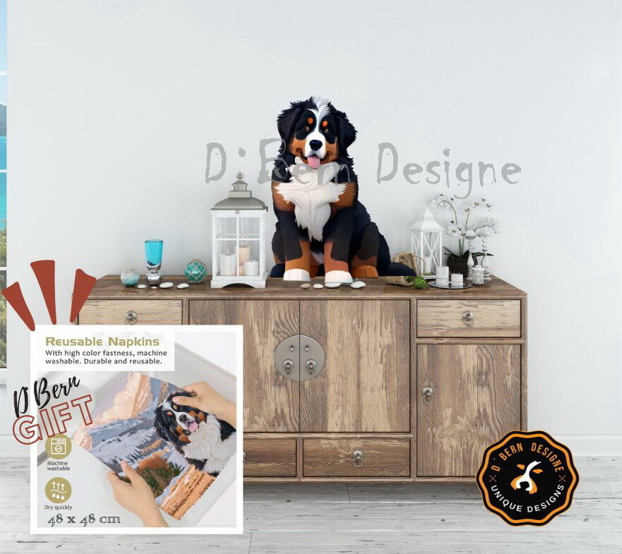 D˙Bern Designe IN and OUTside Berner puppy metal sign in COLORS, size: 10Inch / 25cm