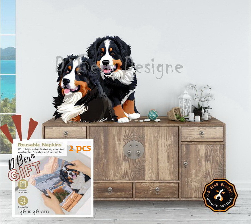 D˙Bern Designe IN and OUTside Adult &amp; puppy Berner  metal sign in COLORS