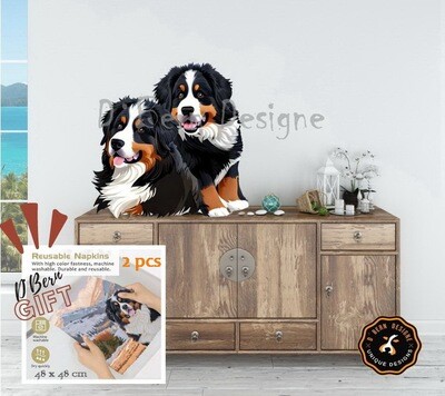 D˙Bern Designe IN and OUTside Adult &amp; puppy Berner  metal sign in COLORS