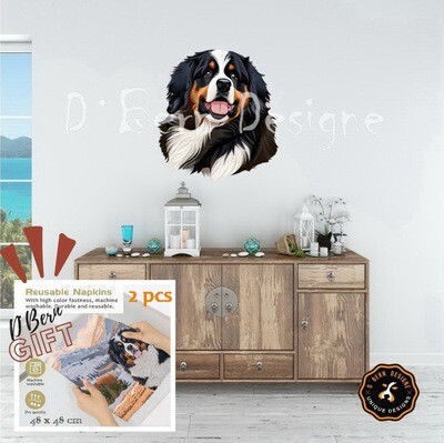 D˙Bern Designe IN and OUTside Berner head metal sign in COLORS