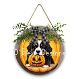 D`Bern Designe round Wooden Berner Fall  Sign