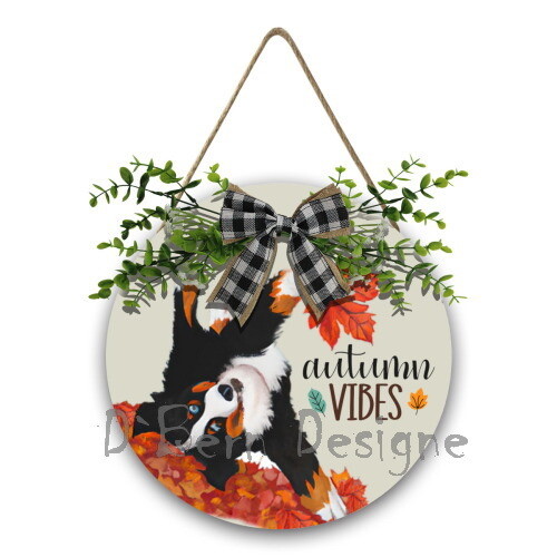 D`Bern Designe round Wooden Berner Autumn Sign