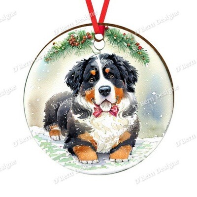 D´Bern Designe round wooden ornament Berner 8