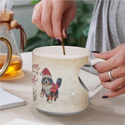 ​D˙Bern Designe Winter joy diatomaceous earth,handmade big mug
