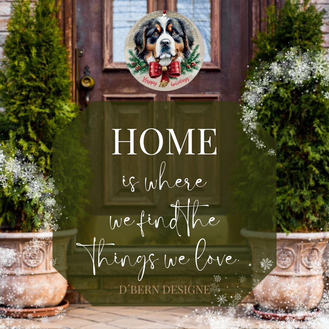D´Bern Designe  Round Metal (tinplate) or wooden winter Berner Sign
