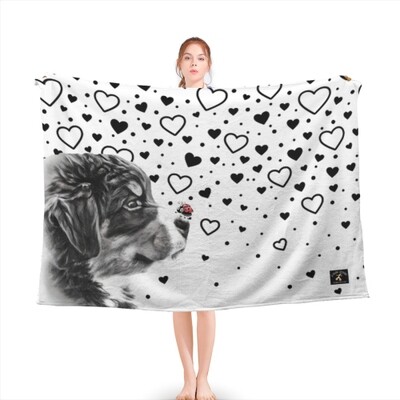 D´Bern Designe Berner&amp;Ladybugsherpa blanket / in 4 sizes