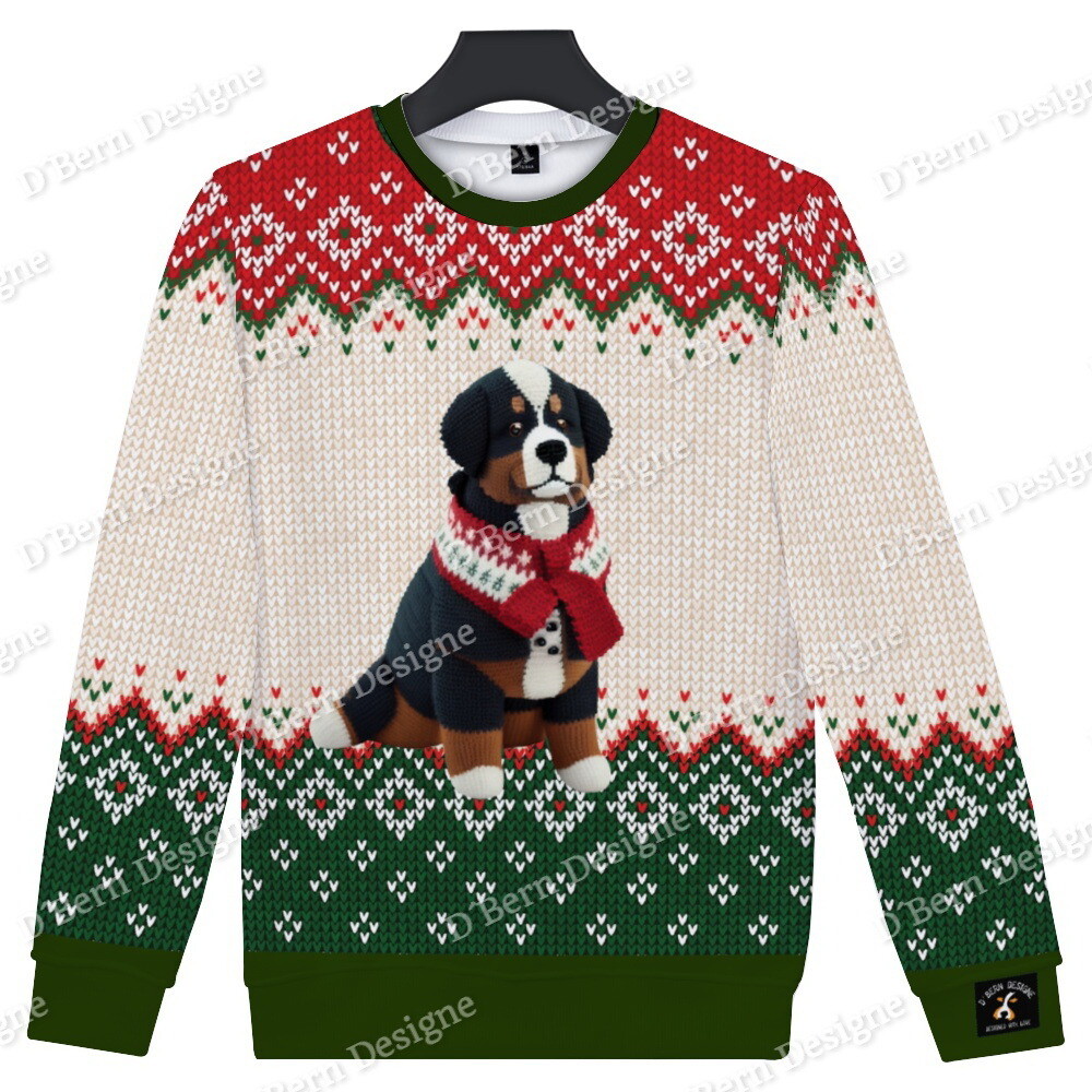 D´Bern Designe &quot;ugly&quot; Berner Xmas thick plush sweater B