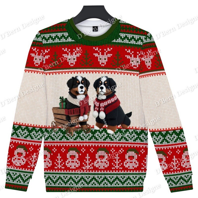 D´Bern Designe &quot;ugly&quot; Berner Xmas thick plush sweater A