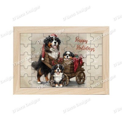 D´Bern Designe wooden Puzzle with Frame BernyHolidays / 4 sizes