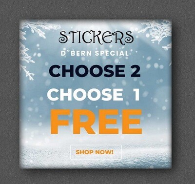 ​D´Bern Special &quot;Choose 2 &amp; choose 1 FREE&quot; Holiday STICKERS