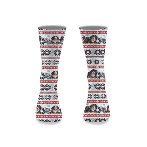 ​D´Bern Designe Bernese holidays socks Knit Mid-calf  unisex 40cm /W