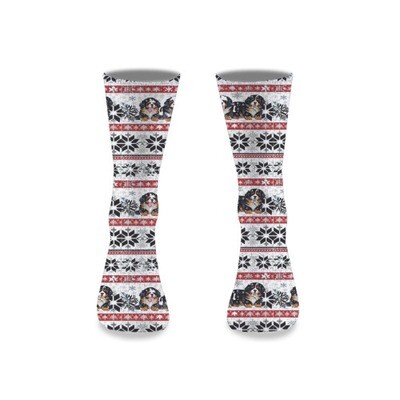 ​D´Bern Designe Bernese holidays socks Knit Mid-calf  unisex 40cm /W