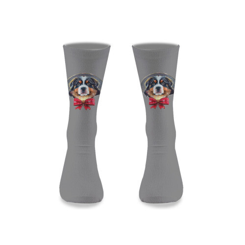 ​D´Bern Designe Bernese holidays socks Knit Mid-calf  unisex 40cm /WB