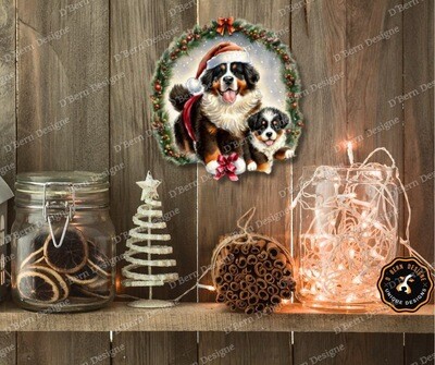 D˙Bern Designe IN and OUTside Winter Holiday Berner  metal sign in COLORS
