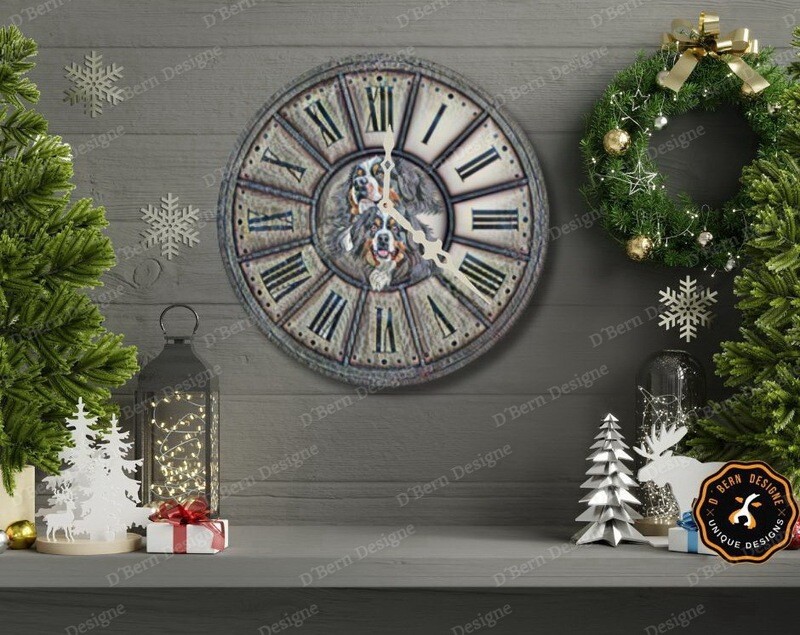 D˙Bern Designe Berner  wall clock C background wooden in 13 sizes