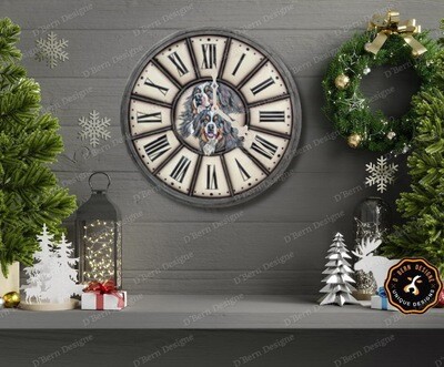 D˙Bern Designe Berner  wall clock D background wooden in 13 sizes