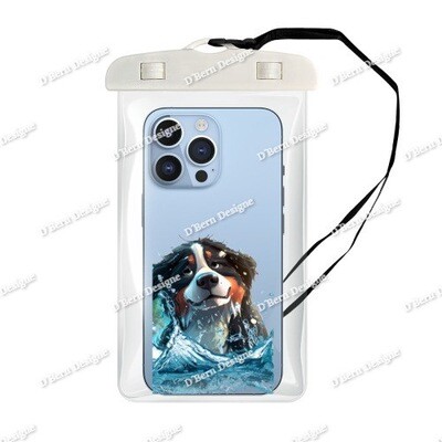 D´Bern Designe Bernese waterproof Phone Pouch Case B1-clear | in 5 colors