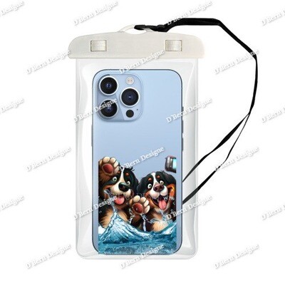 D´Bern Designe Bernese waterproof Phone Pouch Case B3-clear | in 5 colors