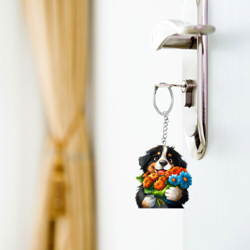 D´Bern Designe Bernese E Key chain