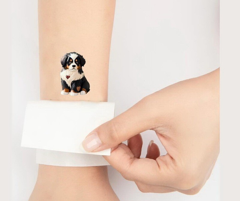 D´Bern Designe Berner temporary Tattoo sticker J / 6 stickers included