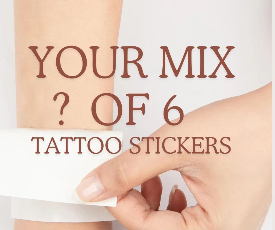 D´Bern Designe Berner temporary Tattoo sticker / 6 stickers included YOUR MIX OF 6
