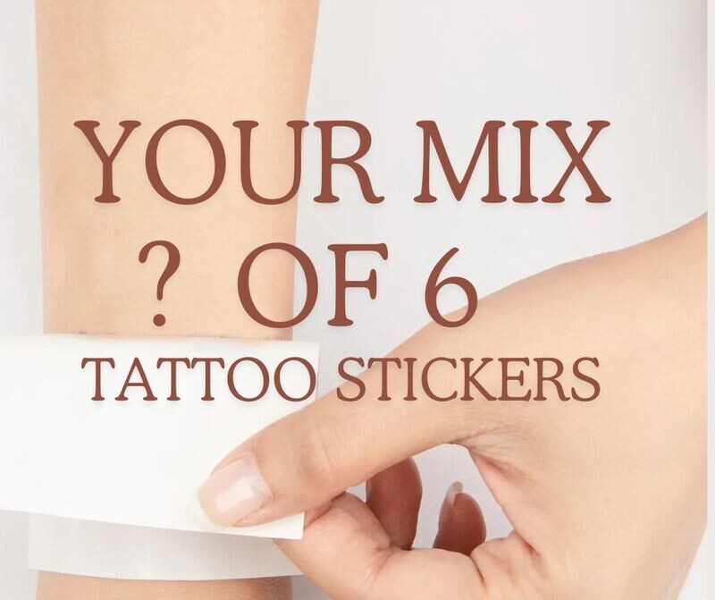 D´Bern Designe Berner temporary Tattoo sticker / 6 stickers included YOUR MIX OF 6