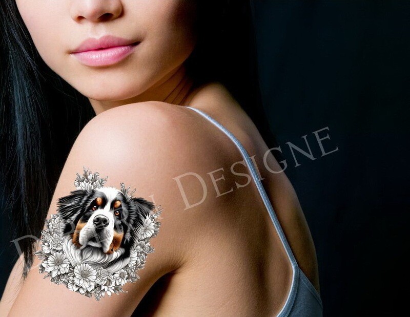 D´Bern Designe Berner temporary Tattoo sticker / 2 stickers