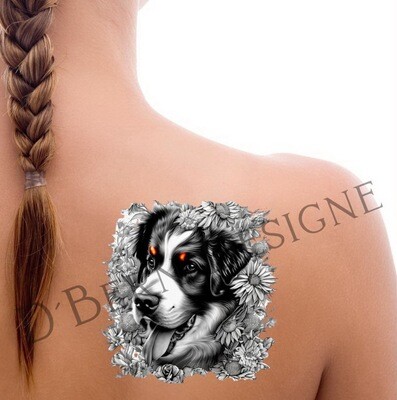 D´Bern Designe Berner temporary Tattoo sticker BM / 2 stickers