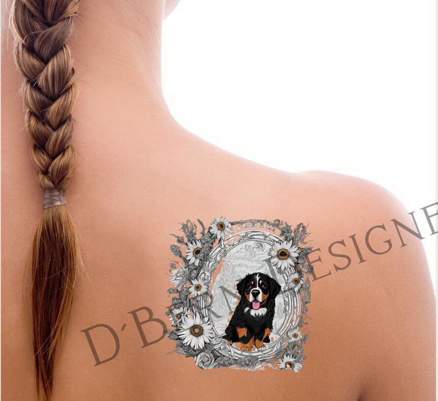 D´Bern Designe Berner temporary Tattoo sticker BMD / 2 stickers