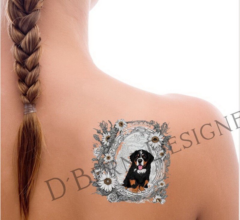 D´Bern Designe Berner temporary Tattoo sticker BMD / 2 stickers