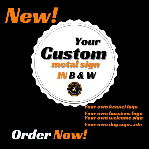 D˙Bern Designe IN and OUTside  YOUR CUSTOM metal sign in BLACK &amp; WHITE
