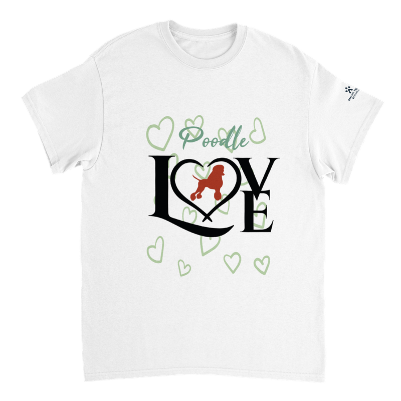 ​Barking House Premium heavyweight Unisex Poodle LoveA T-shirt /in 3 colors