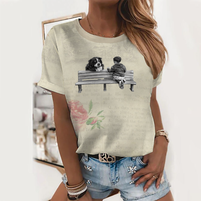 D˙Bern Designe Premium Woman T shirt Rose1BMD